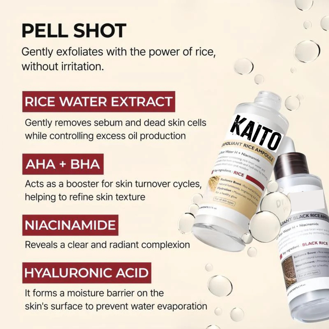 Kaito© Peel Shot Glow Rice Ampoule Duo